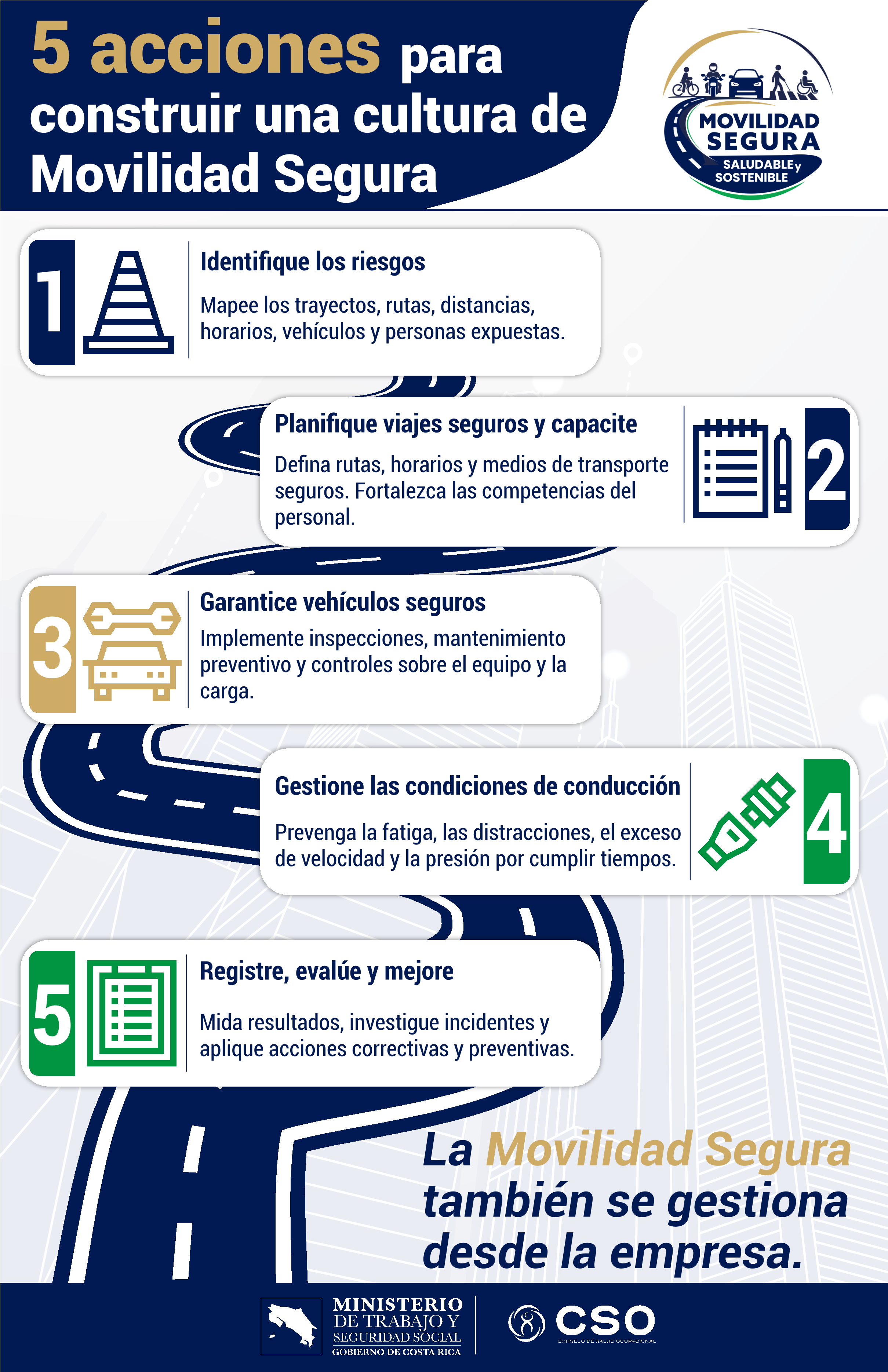 5 ACCIONES PARA CONSTRUIR UNA CULTURA DE MOVILIDAD SEGURA